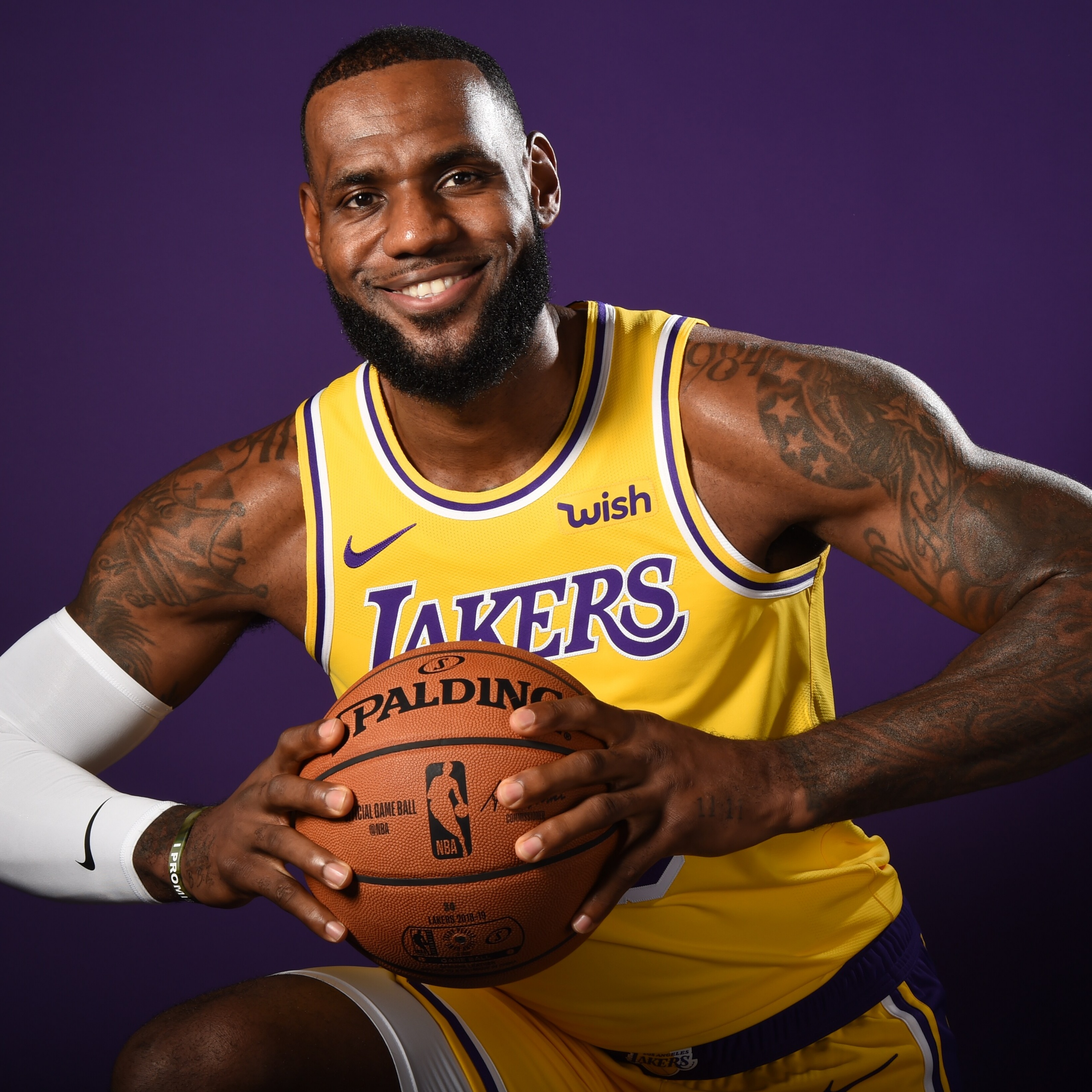 LeBron smiling