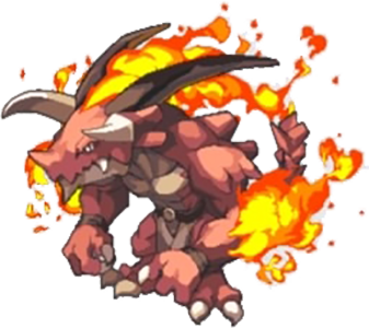 flaming dragon