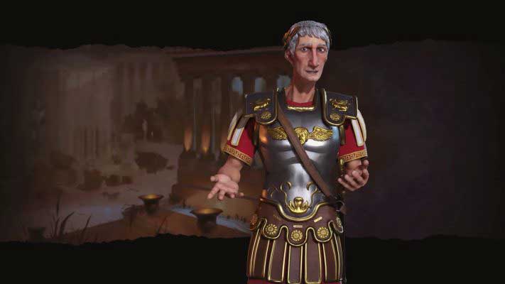 Roman emperor Trajan in Civilization VI