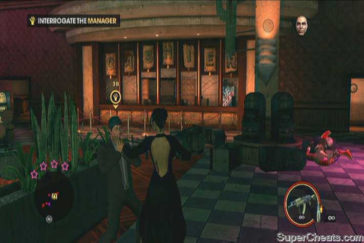 Player interrogating someone in a mission