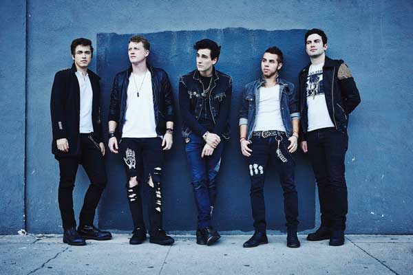 Travis Hawley, Nick Fotinakes, Matt DePauw, Mikel Van Kranenburg and Rico Rodriguez, also know as Night Riots